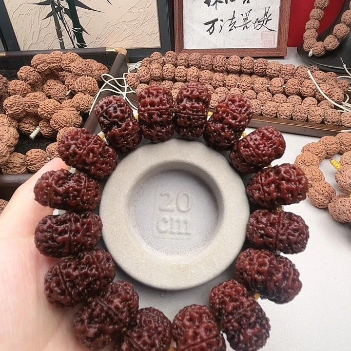 金刚菩提手串雪花六瓣超头夹板25