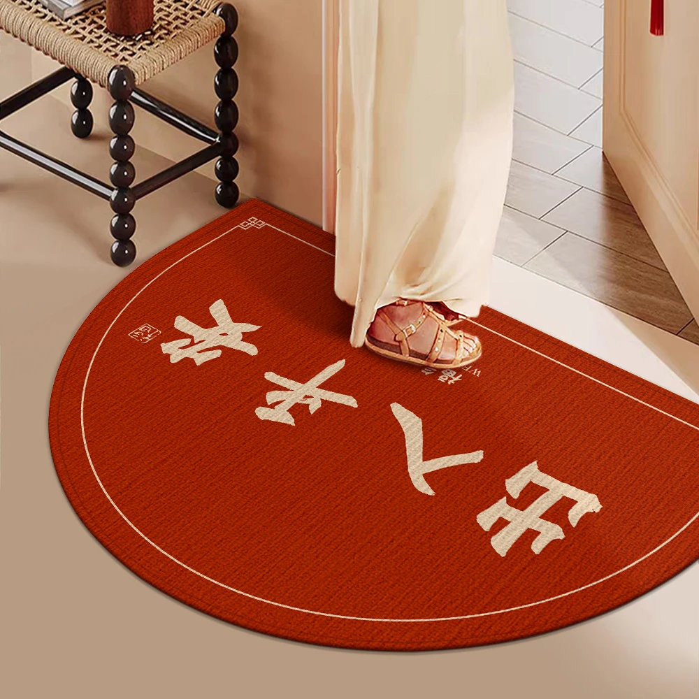 2025新款半圆入户门地垫门口红色门垫进门脚垫门厅家用门外地毯