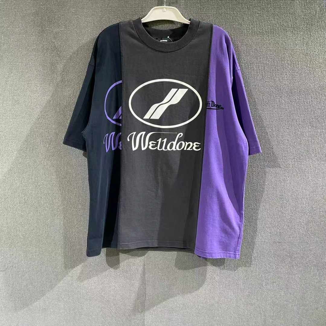 99新 WE11 DONE （pm）拼接短袖 99新s码/3419