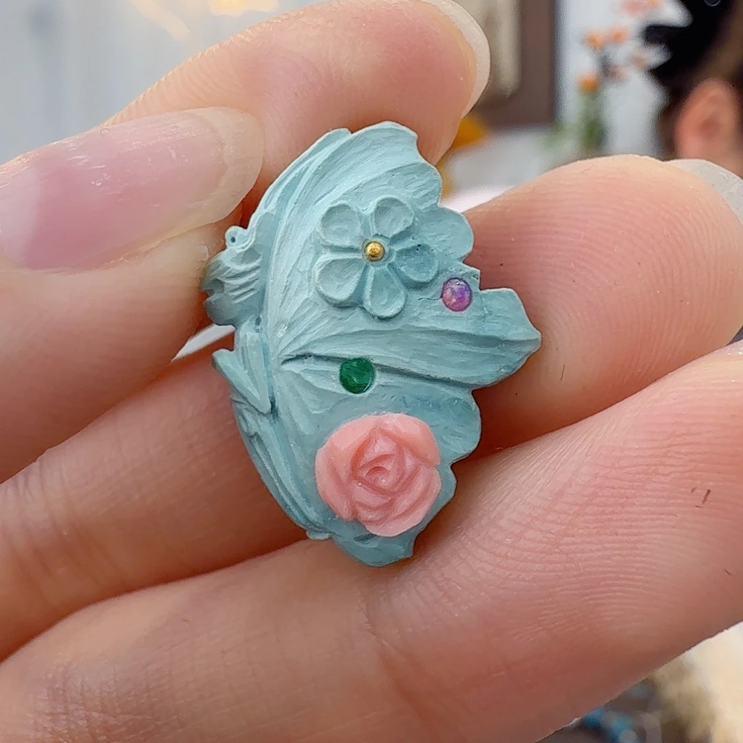 绿松石未镶嵌珠宝半成品