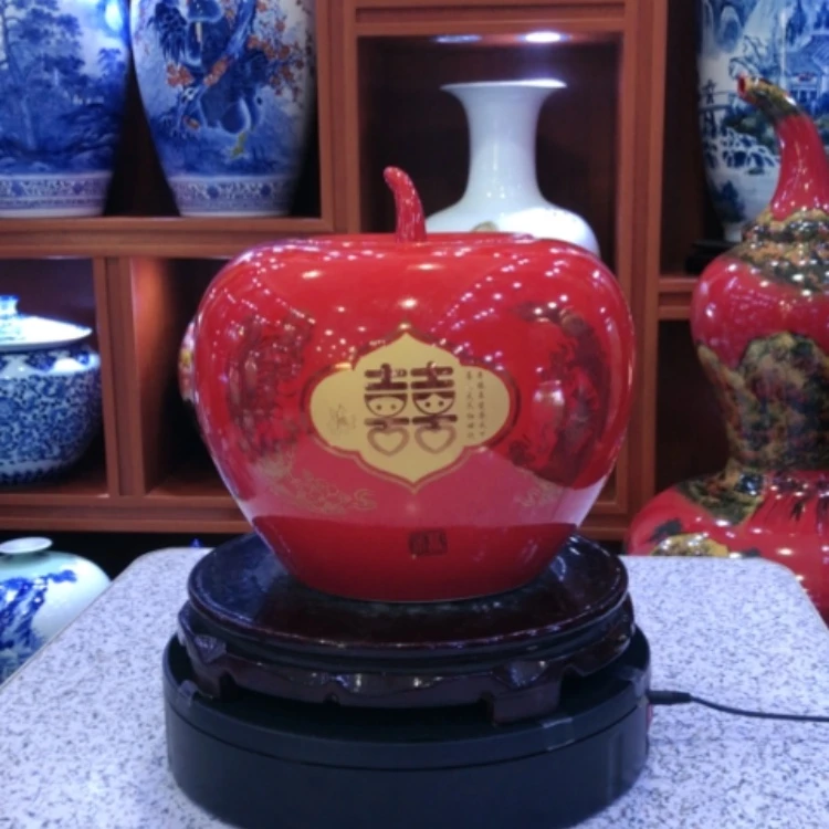 【闪购商品】瓷片景德镇高温颜色釉龙凤罐