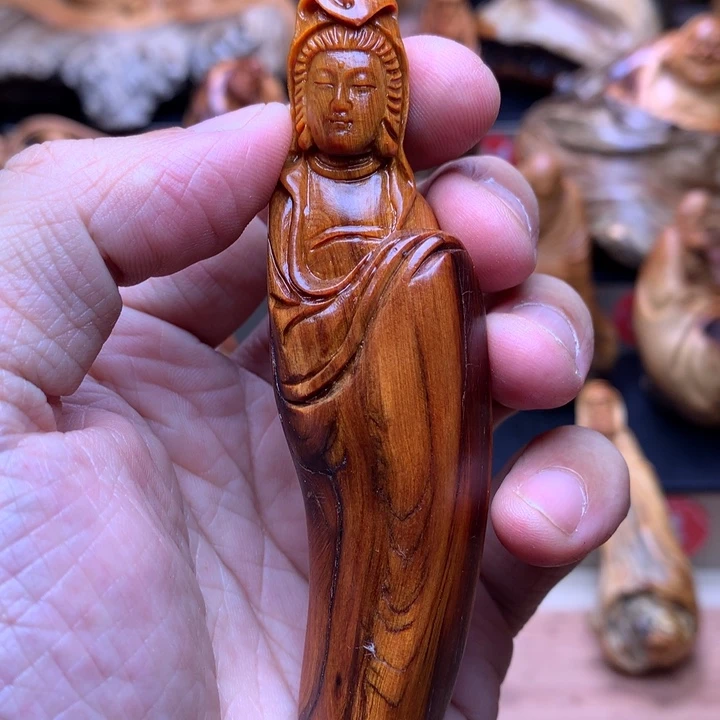 柏木（崖柏）崖柏陈化料手把件