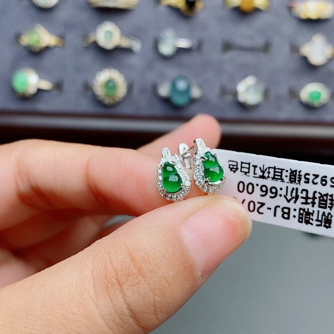 银S925镶嵌戒指翡翠111111
