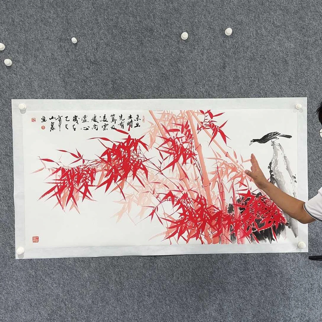 国画国画作品竹子