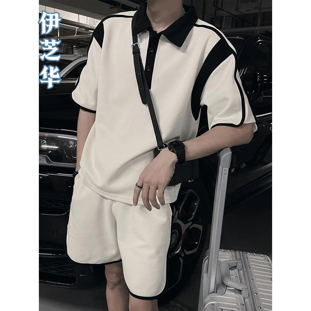 男生酷帅穿搭套装夏季休闲运动短袖短裤搭配一整套高级感男装夏装