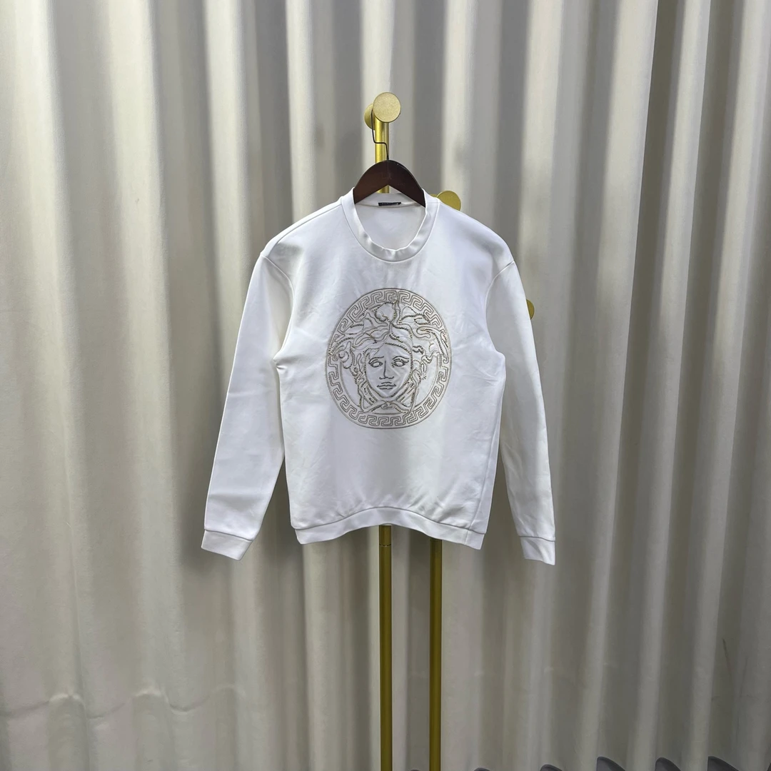 99新 VERSACE/范思哲 白色美杜莎logo卫衣 38码