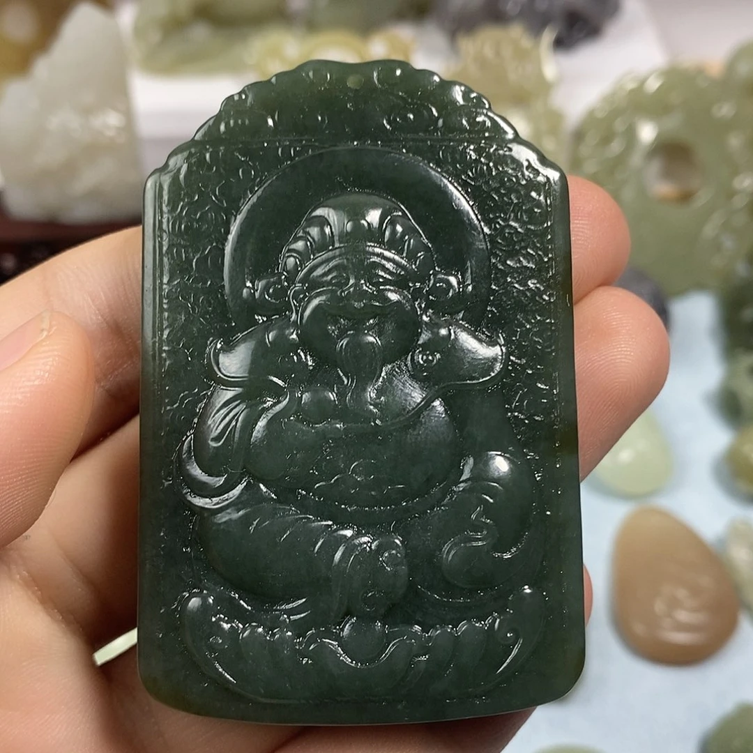 和田玉未镶嵌挂件