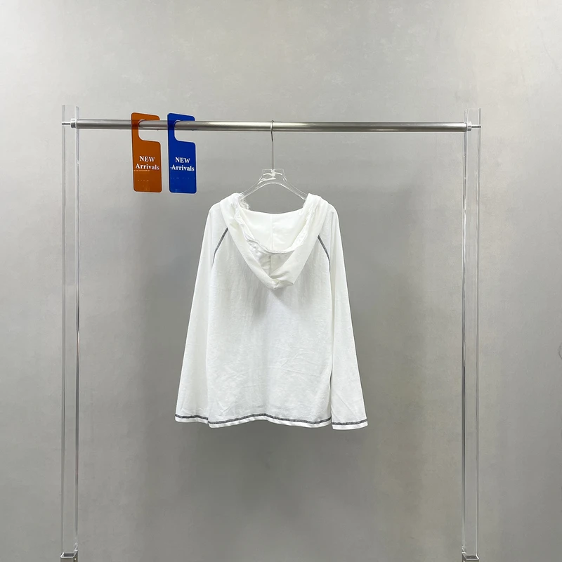 绣罗衣尚春新字母T恤卫衣连帽长袖休闲百搭宽松学院风上衣女13711