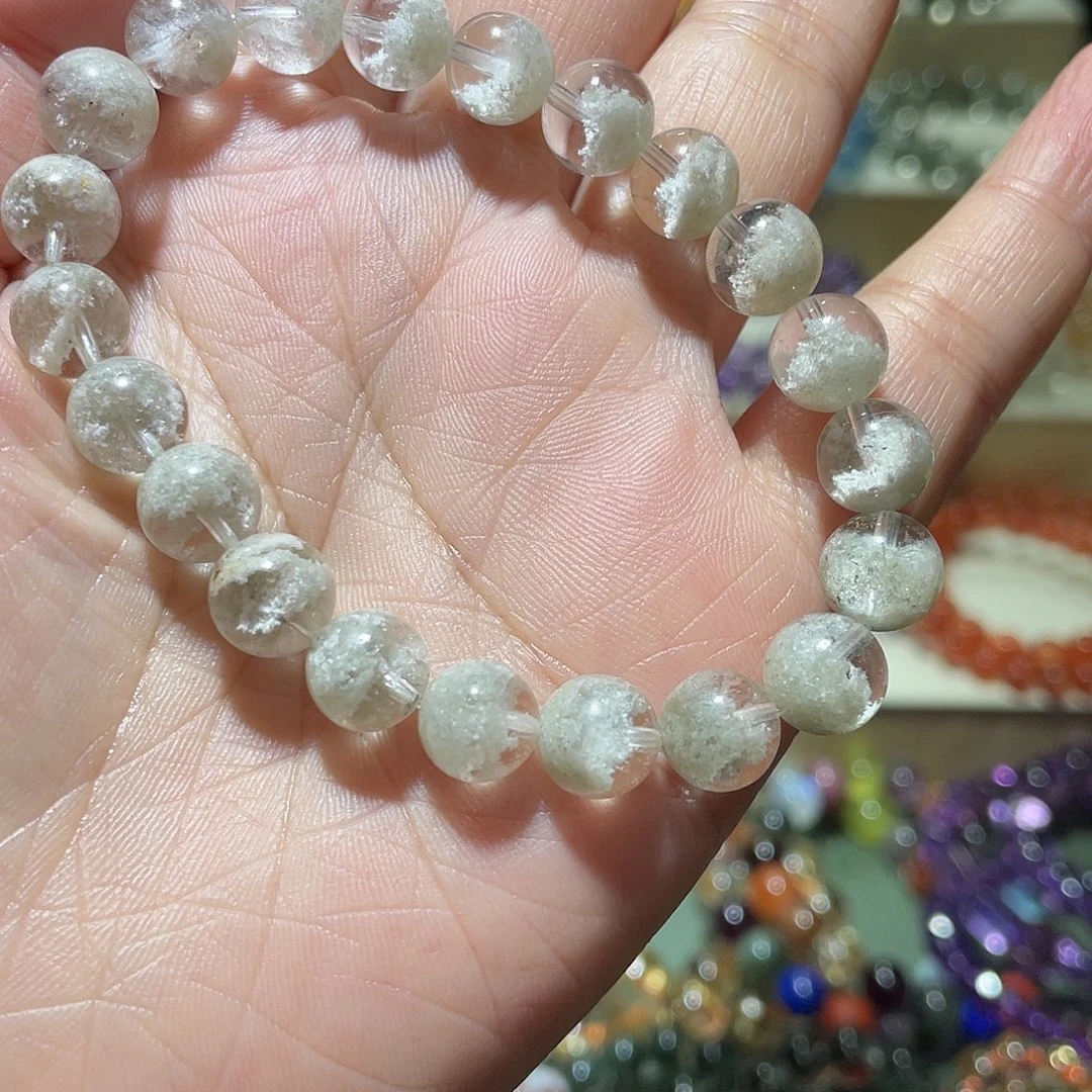 水晶未镶嵌手链抹茶绿幽灵