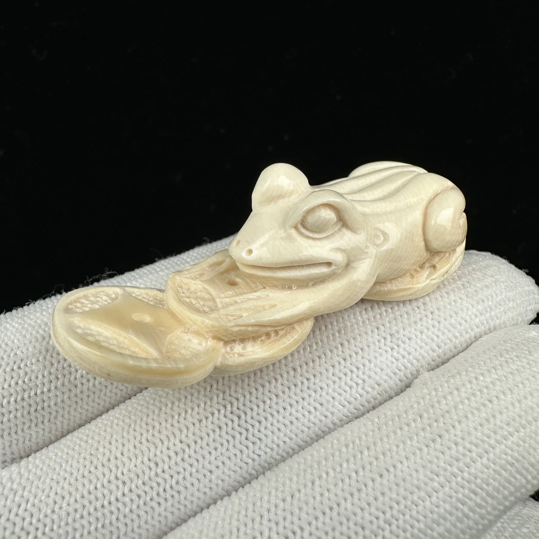 H2023天然猛犸牙 多子多福雕刻件 19*54.3mm支持鉴定 假一罚四