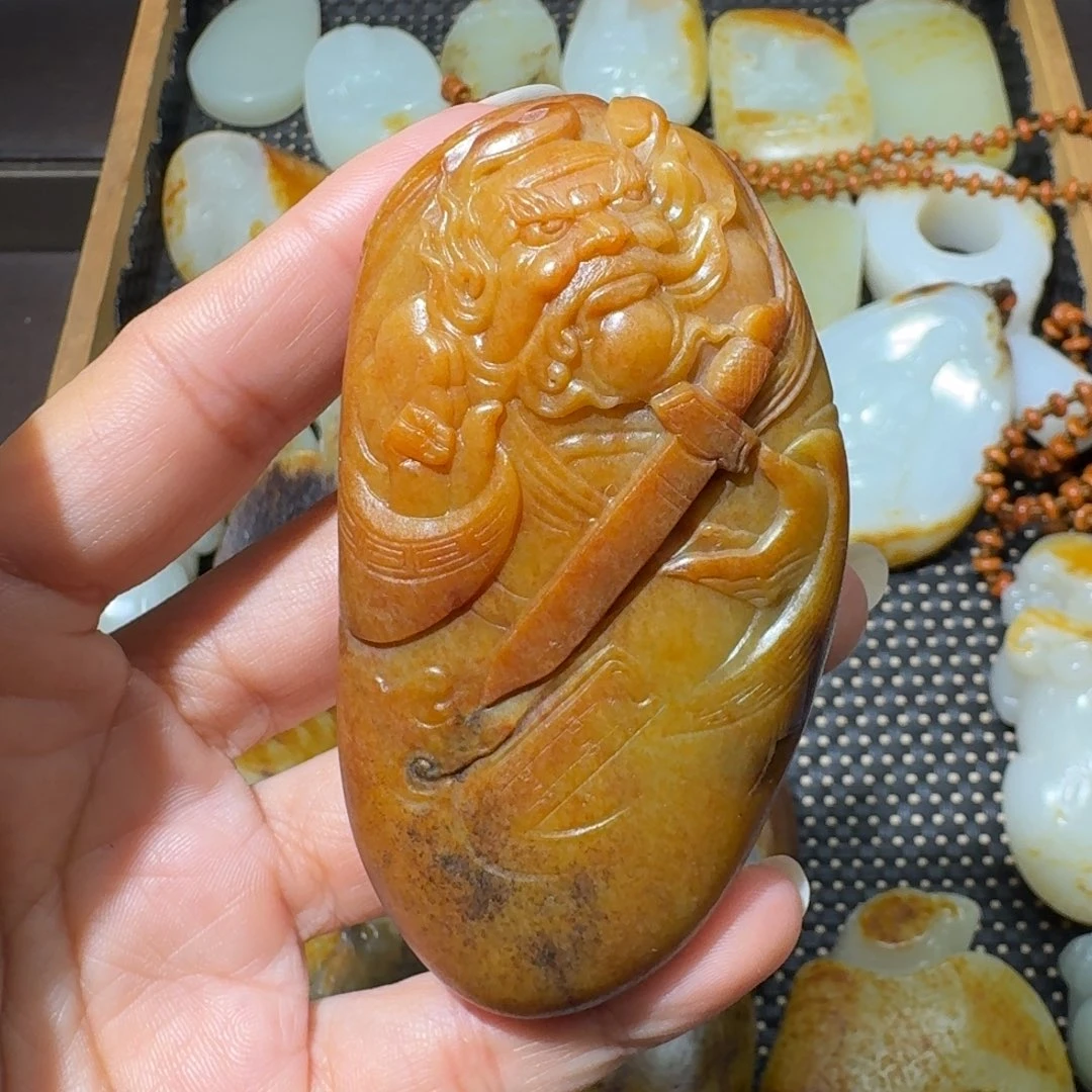 和田玉未镶嵌吊坠(不含链)