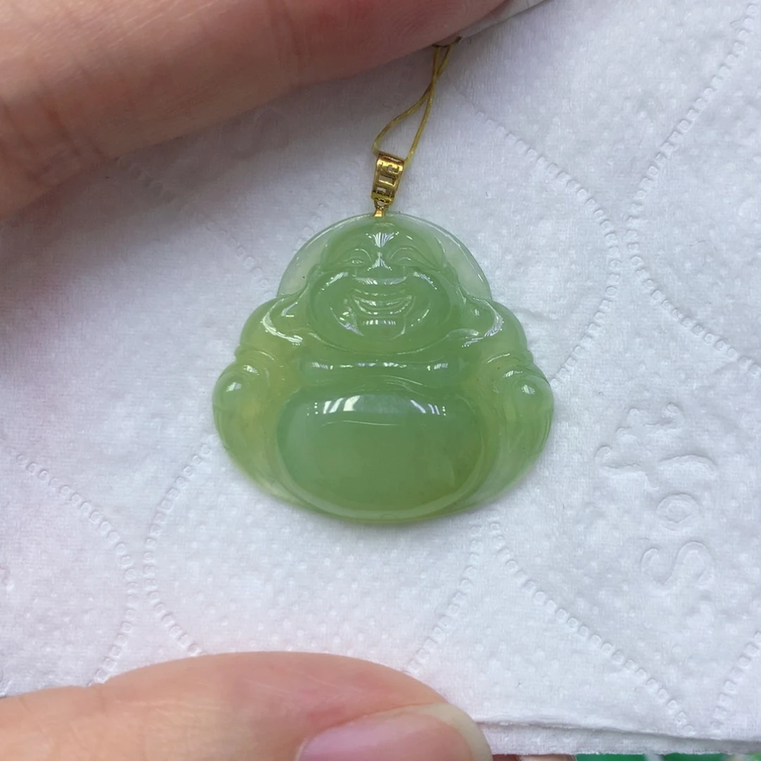 颈饰18K金镶嵌翡翠