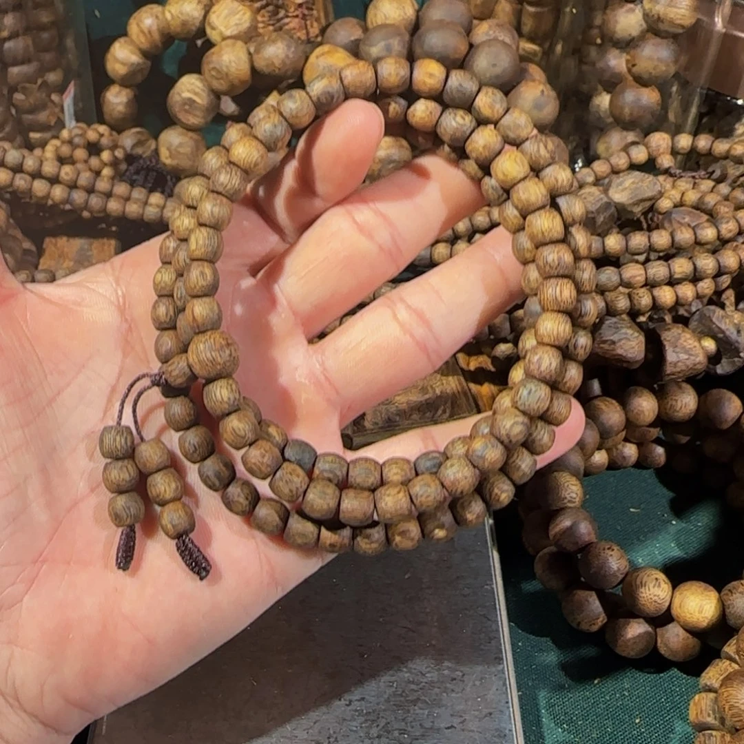 梅***手串沉香陆河鼓珠07高货