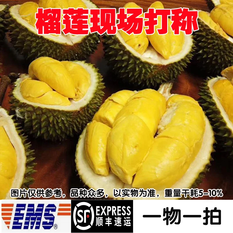 【现场打称选果】泰国树熟金枕鲜果榴莲干耗10%顺丰包邮