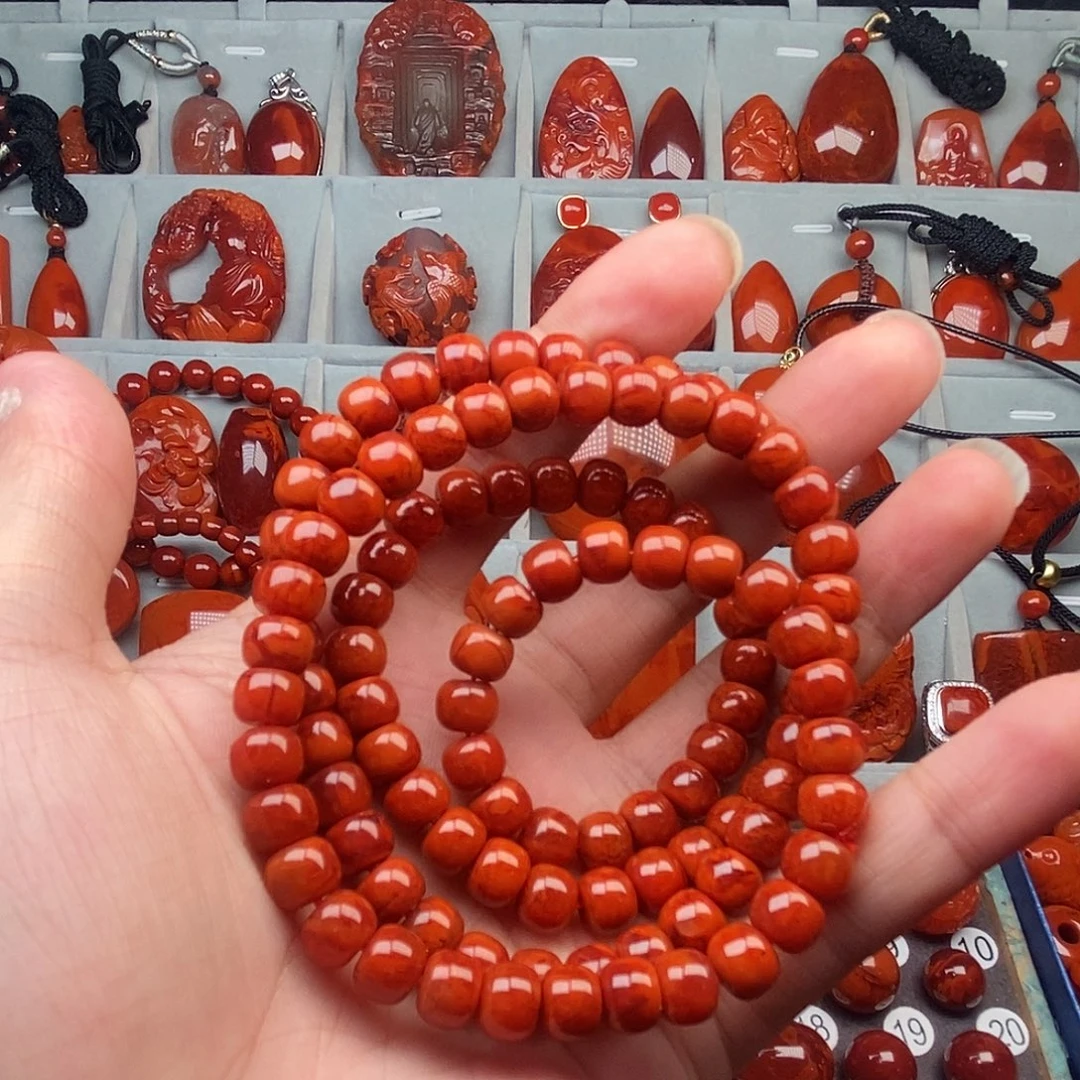 南红玛瑙未镶嵌手链
