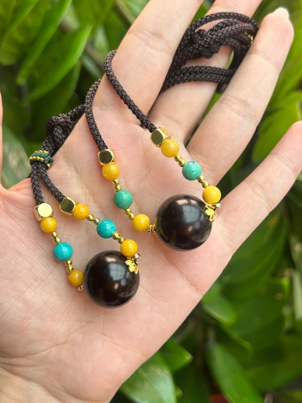 【德昌隆珠宝】17-18mm天然翳珀圆珠DIY锁骨(多样性发其一)