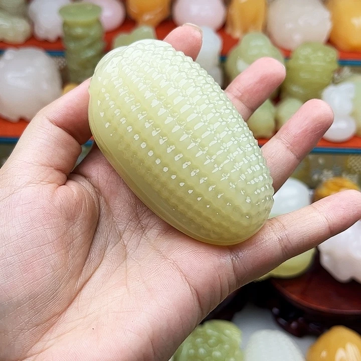 ****]石材玉米手把摆件