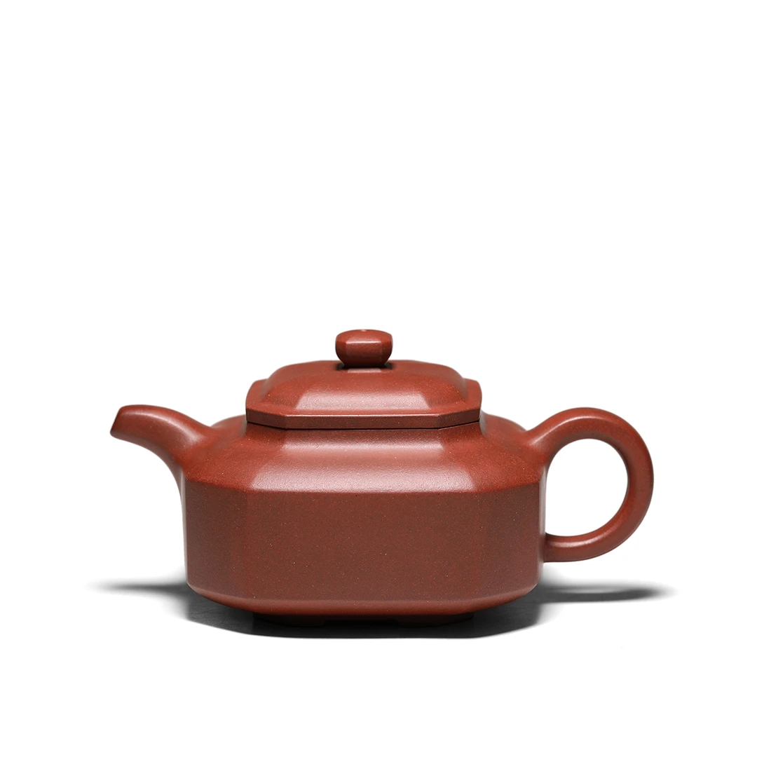 【诺凡紫砂】景舟八方 优质红皮龙精工手制280cc紫砂壶泡茶专用