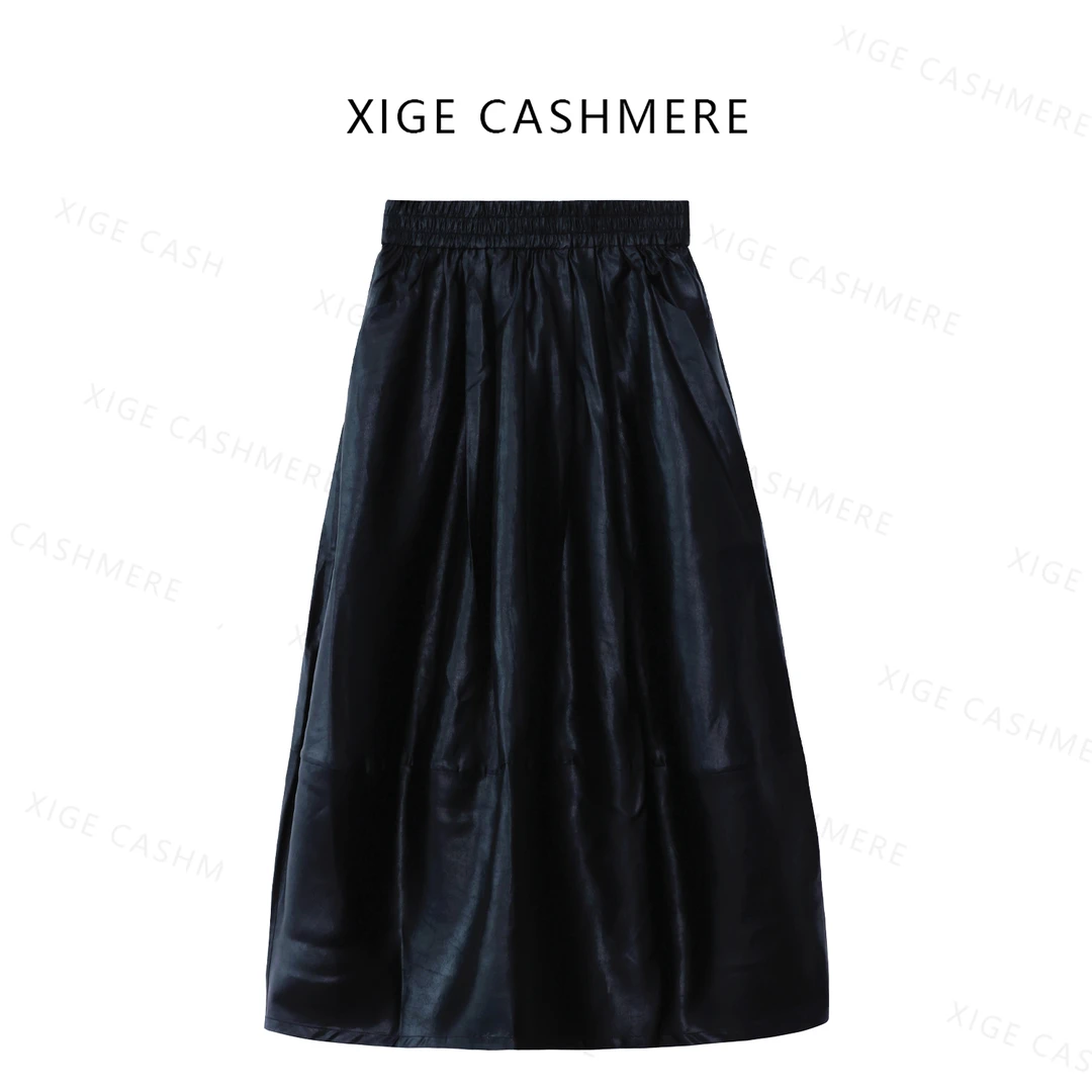 【花苞裙】喜歌 100桑蚕丝轻奢时尚气质半身裙子 7985