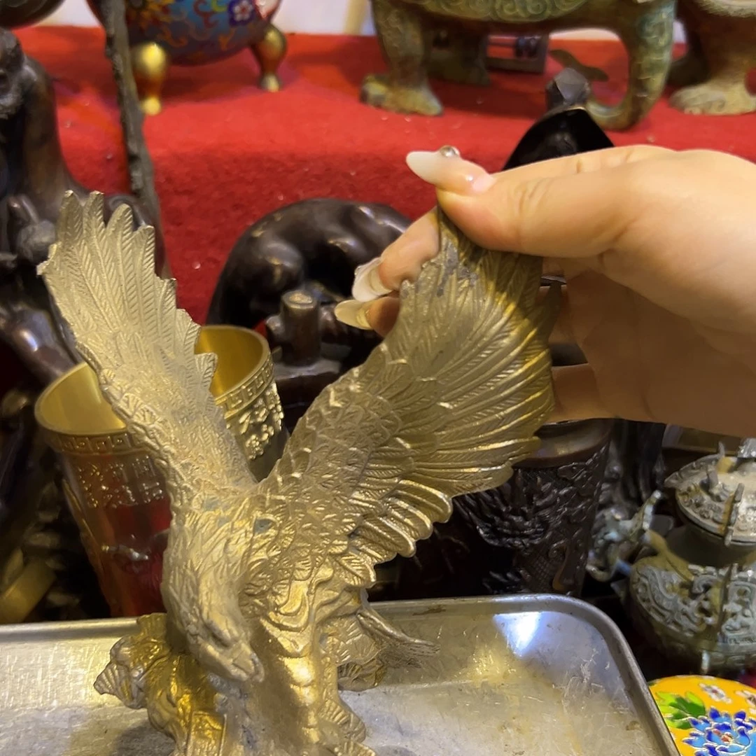 武***家黄铜摆件，文房摆件工艺品