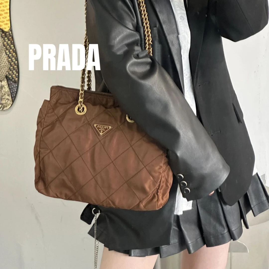 修复品618853/Prada/普拉达金棕30降落伞包