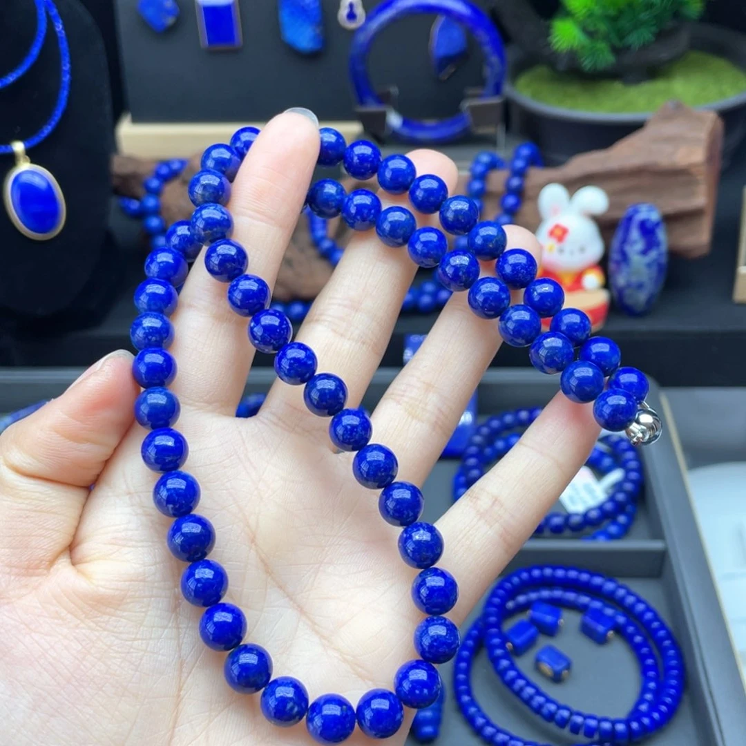 未镶嵌青金石项链8m m