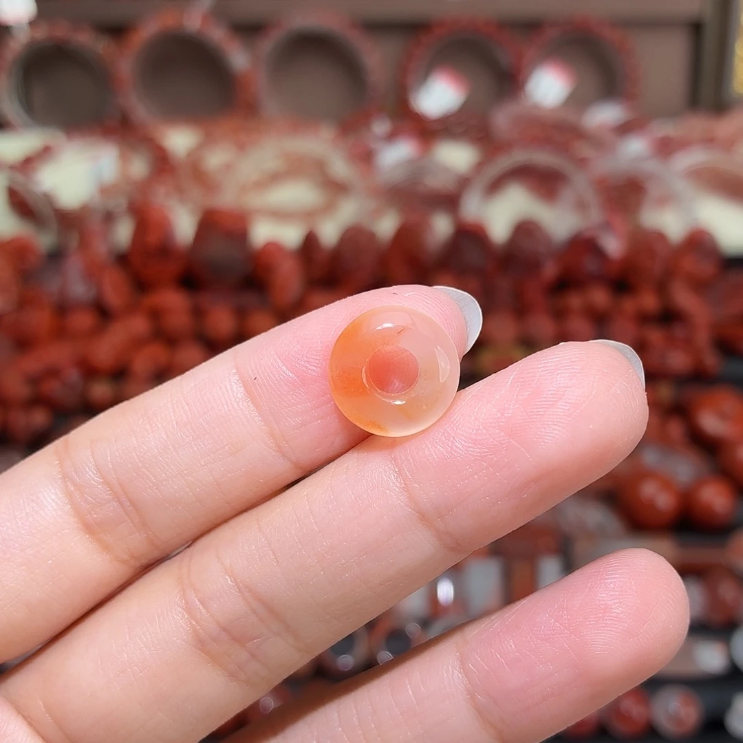 南红玛瑙未镶嵌颈饰甜甜圈卡13