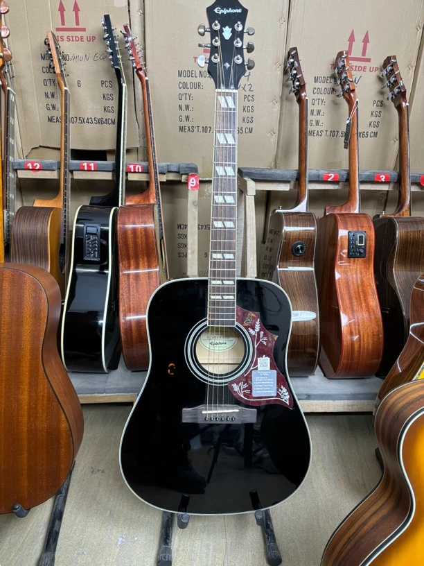 41寸黑色单板吉他民谣木吉他