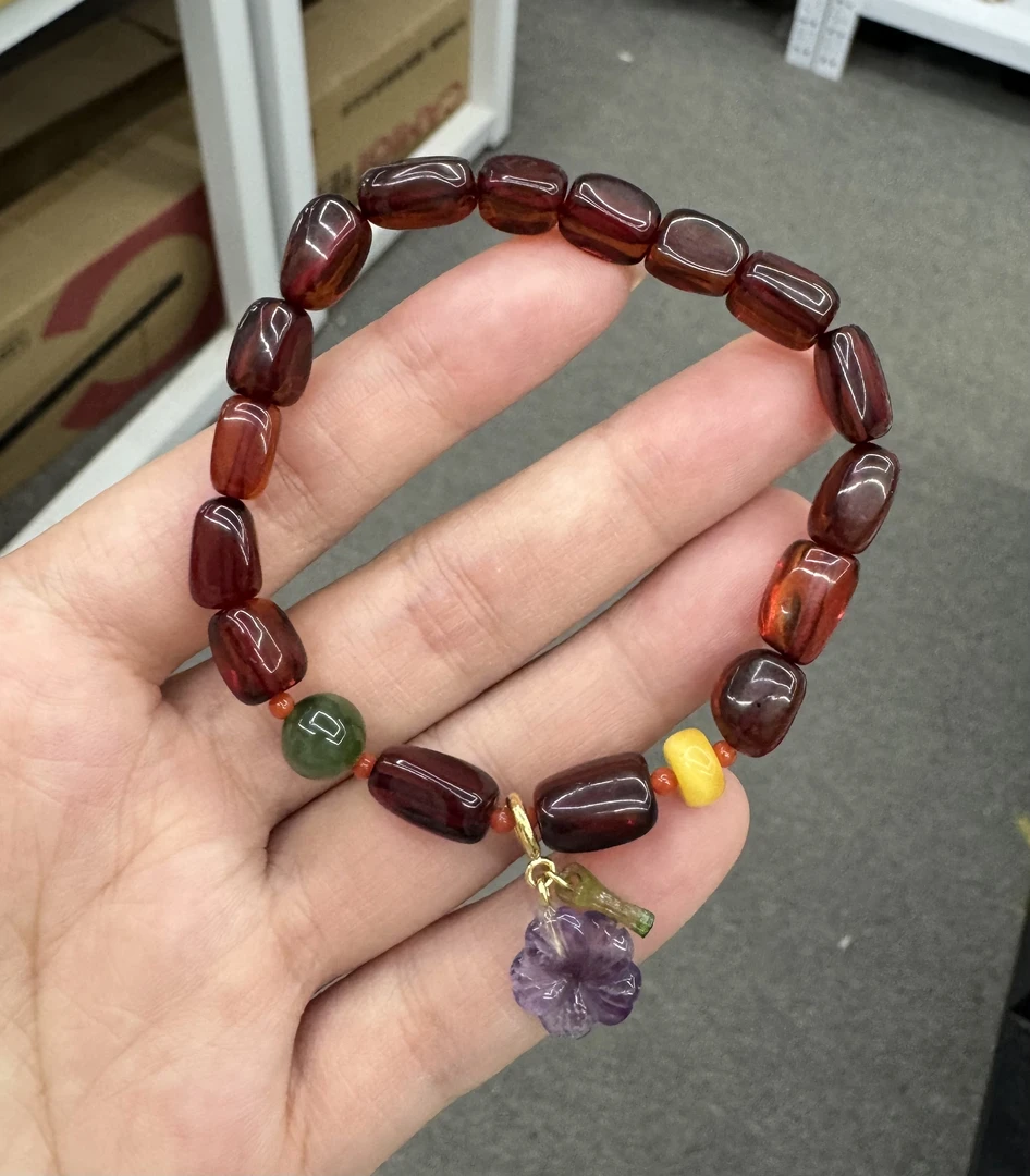 琥珀随型手串多样性拍一发一