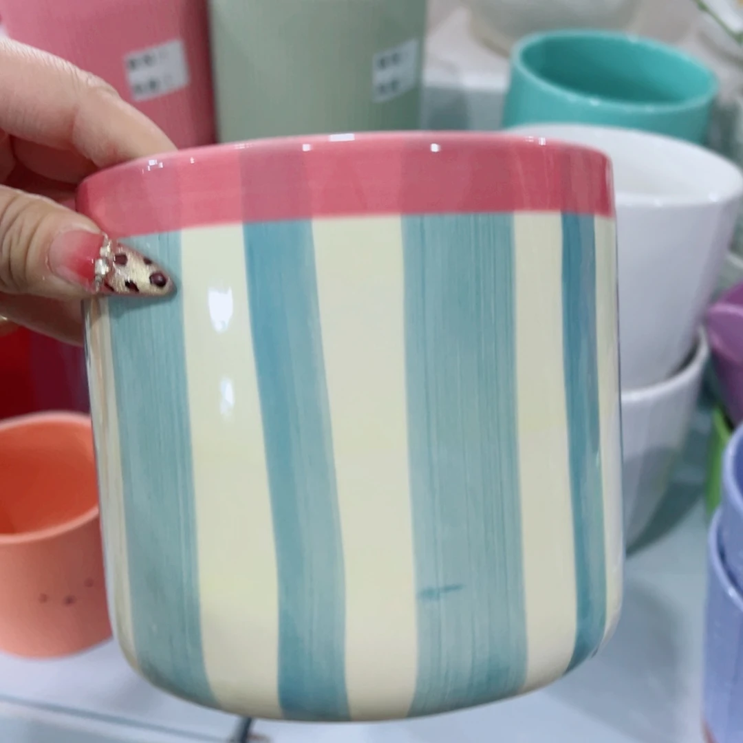 有孔，陶瓷花盆满10米包邮发货