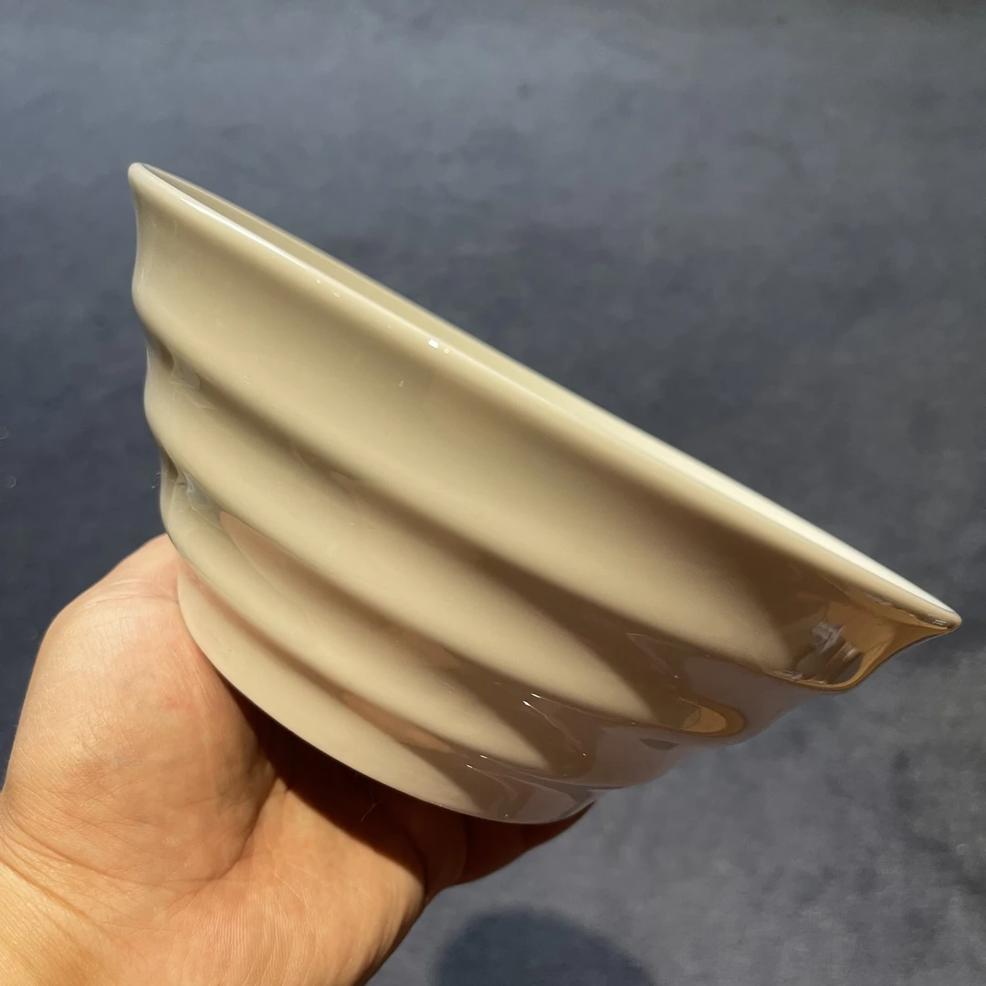 8英寸大号斗笠螺纹纯色汤碗面碗（一支装）