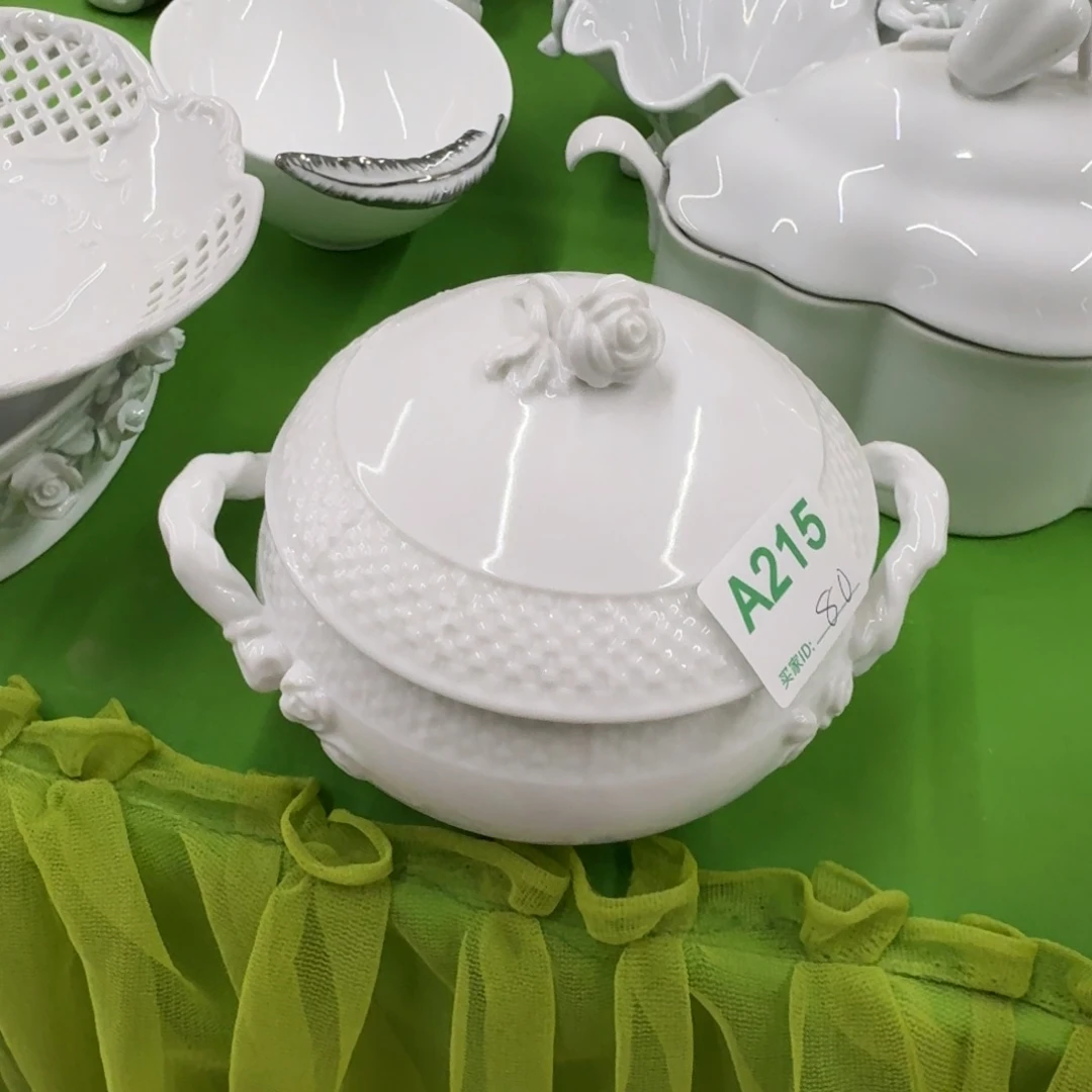 瓷片老货高白色炖盅一斤量