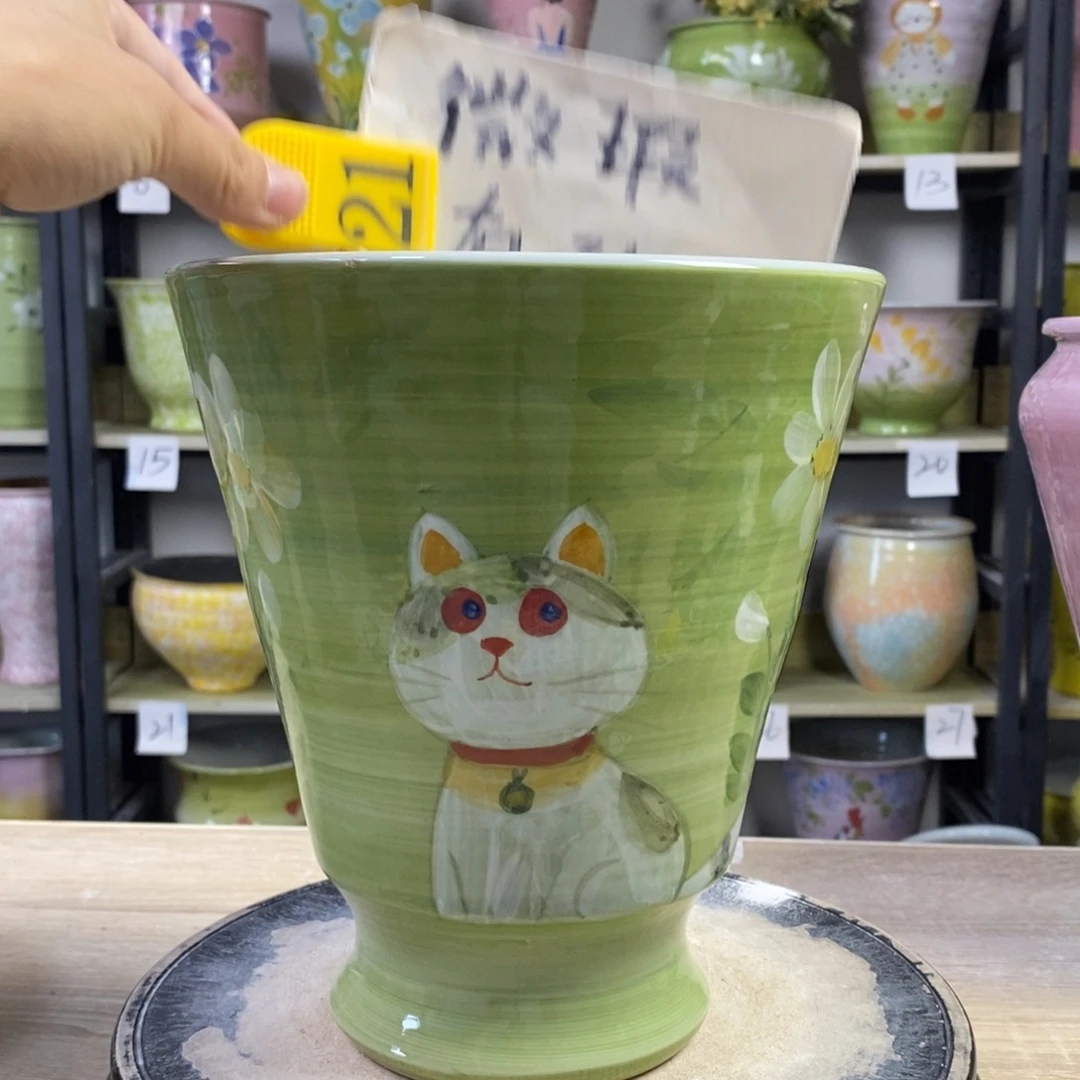 景德镇手工手绘陶瓷花盆