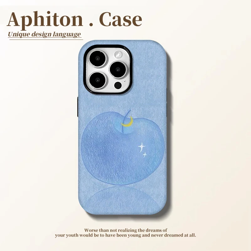 SMBLCE蓝色梦幻苹果适用iPhone16菲林手机壳华为vivo小米15oppo套