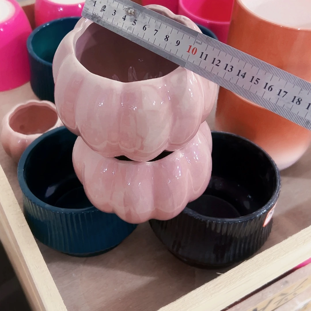 有孔，外贸尾单陶瓷花盆凑单10米包邮