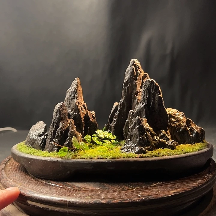 手工制作宋山石盆景009