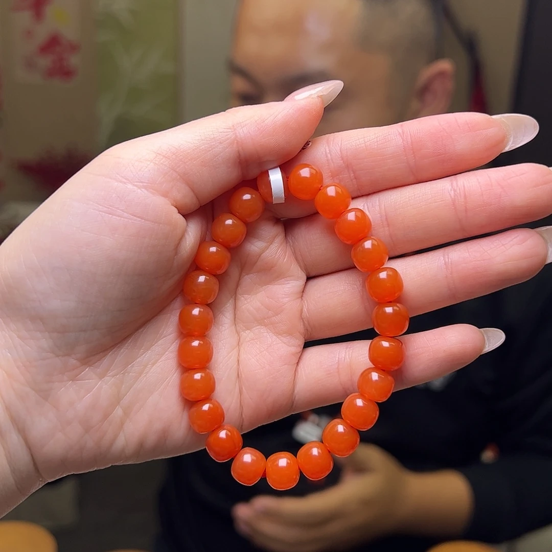 南红玛瑙未镶嵌9mm老型手串