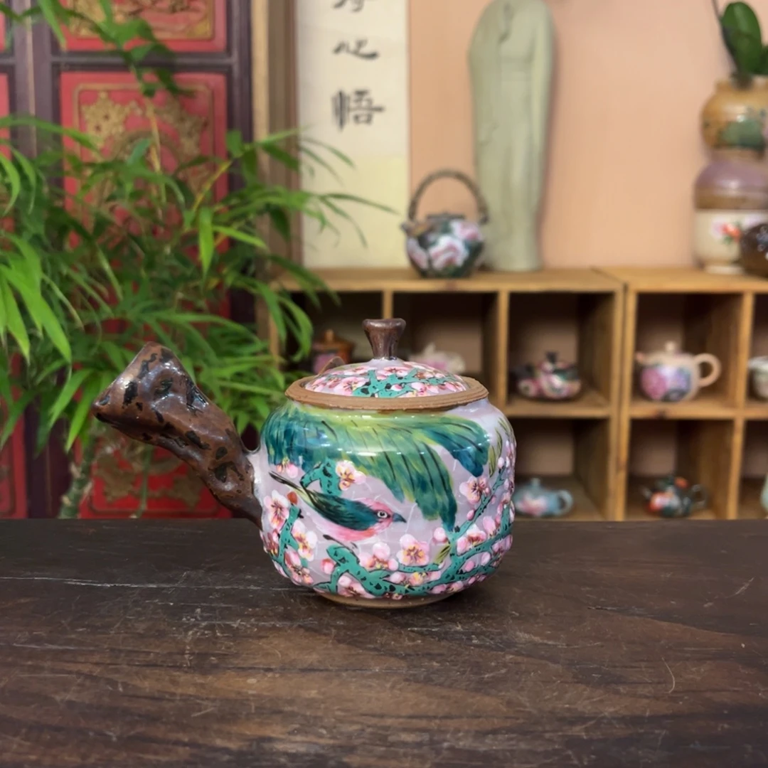 柴烧纯手工手绘陶瓷