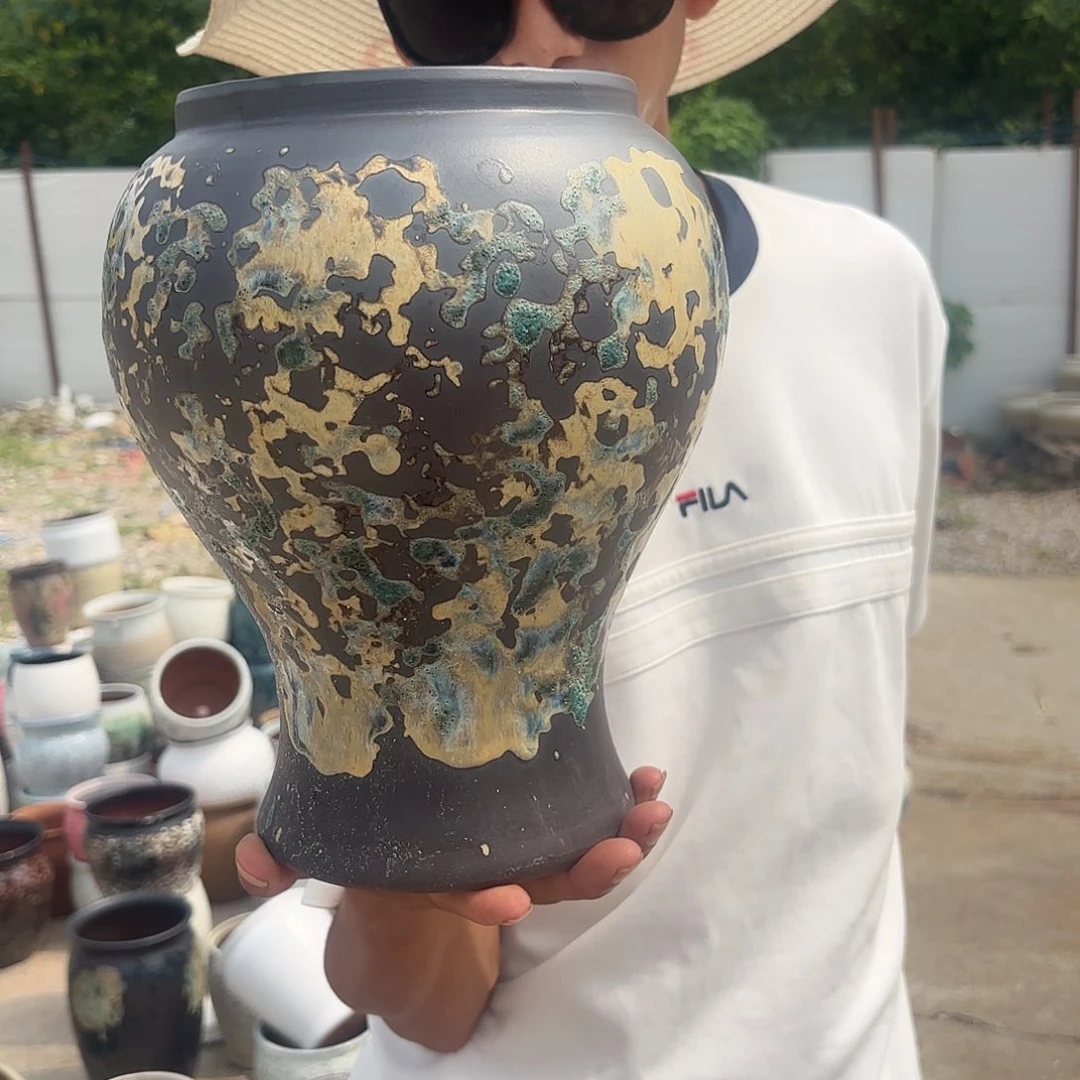 油画鱼尾一个口径16高度28