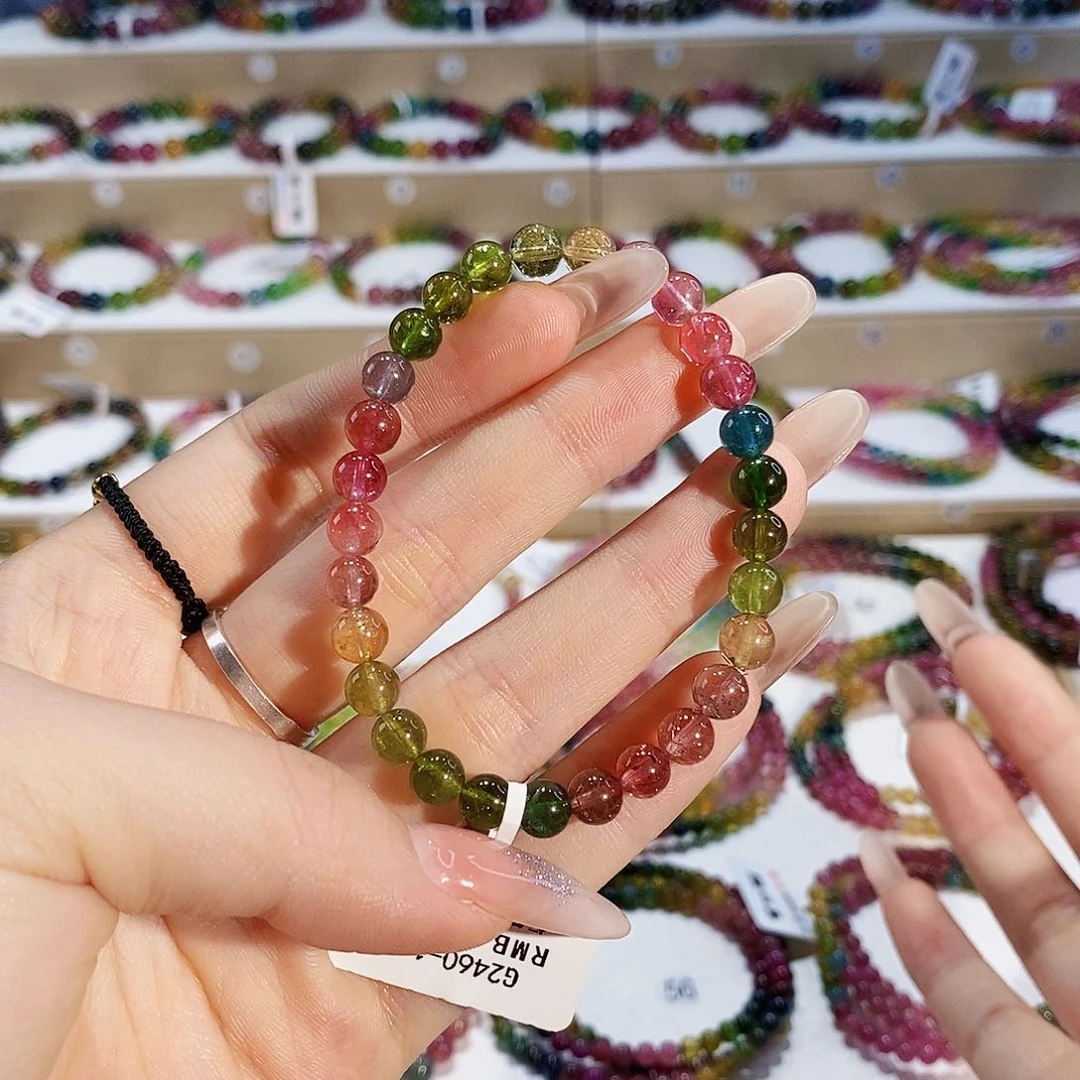 碧玺手链未镶嵌G2460-1素圈颜色微差