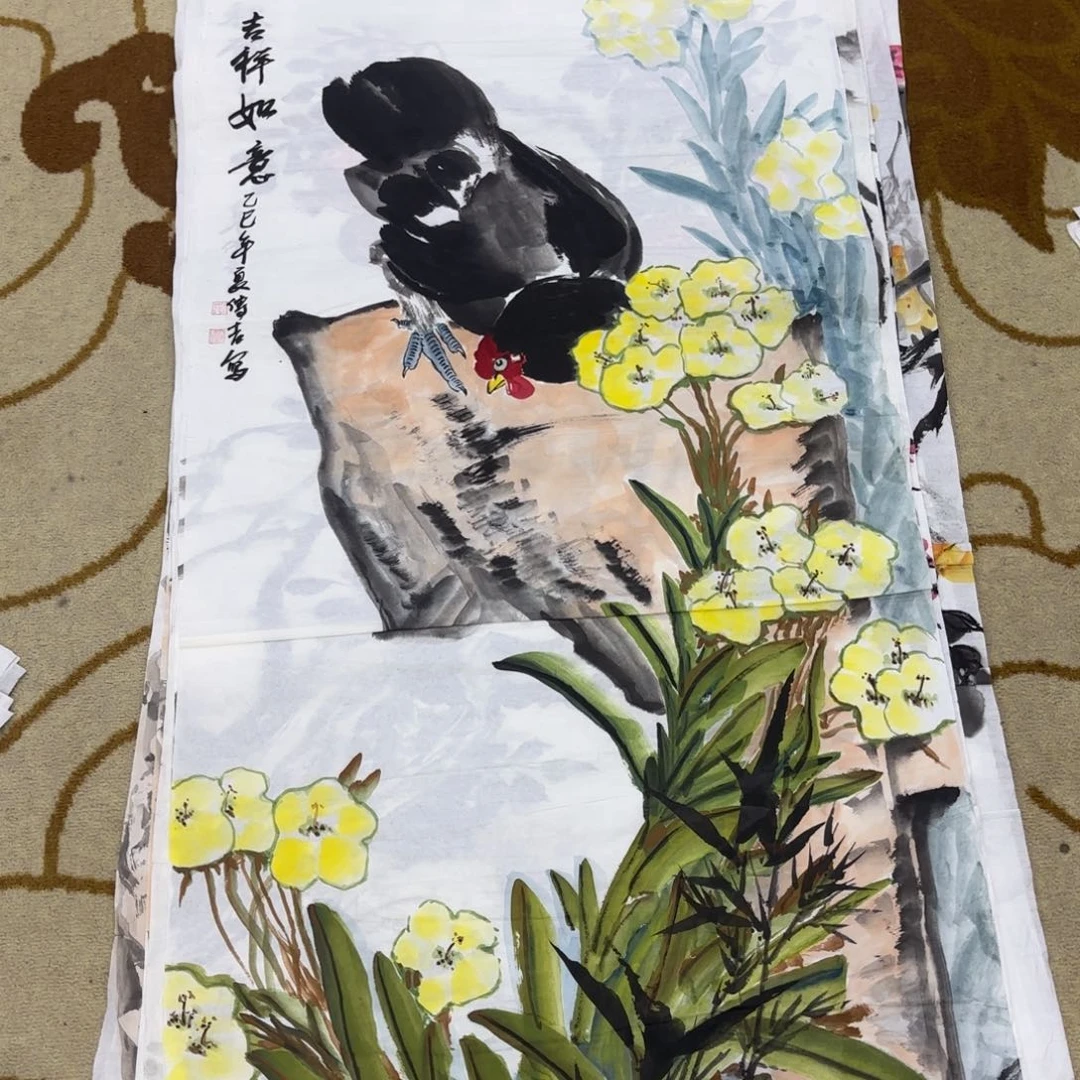 国画顾传吉四尺童