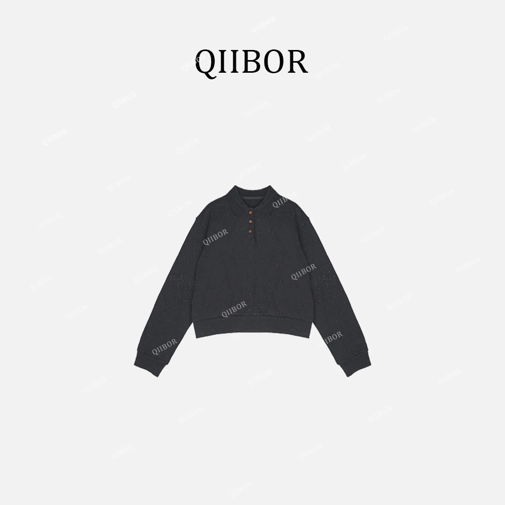 QB【自洽妙感】优质翻领经典Polo领松弛感卫衣85209