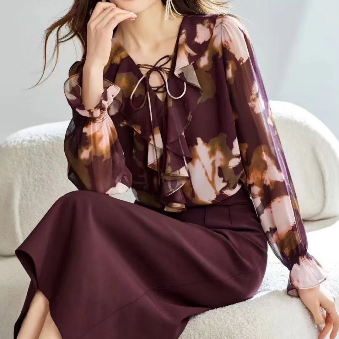 720-729 丽菲雅服饰编号链接复古优雅时尚百搭衬衫上衣