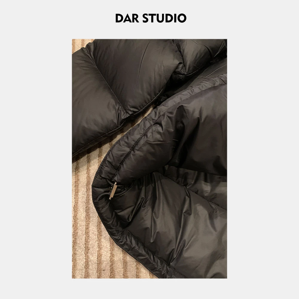 【143G】DAR STUDIO 高线系列【牛角扣】90白鹅绒冬季黑色羽绒服