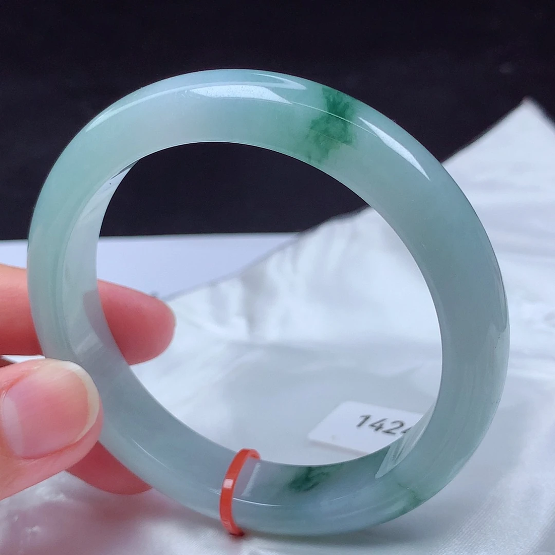 翡翠未镶嵌手镯58圈s1424