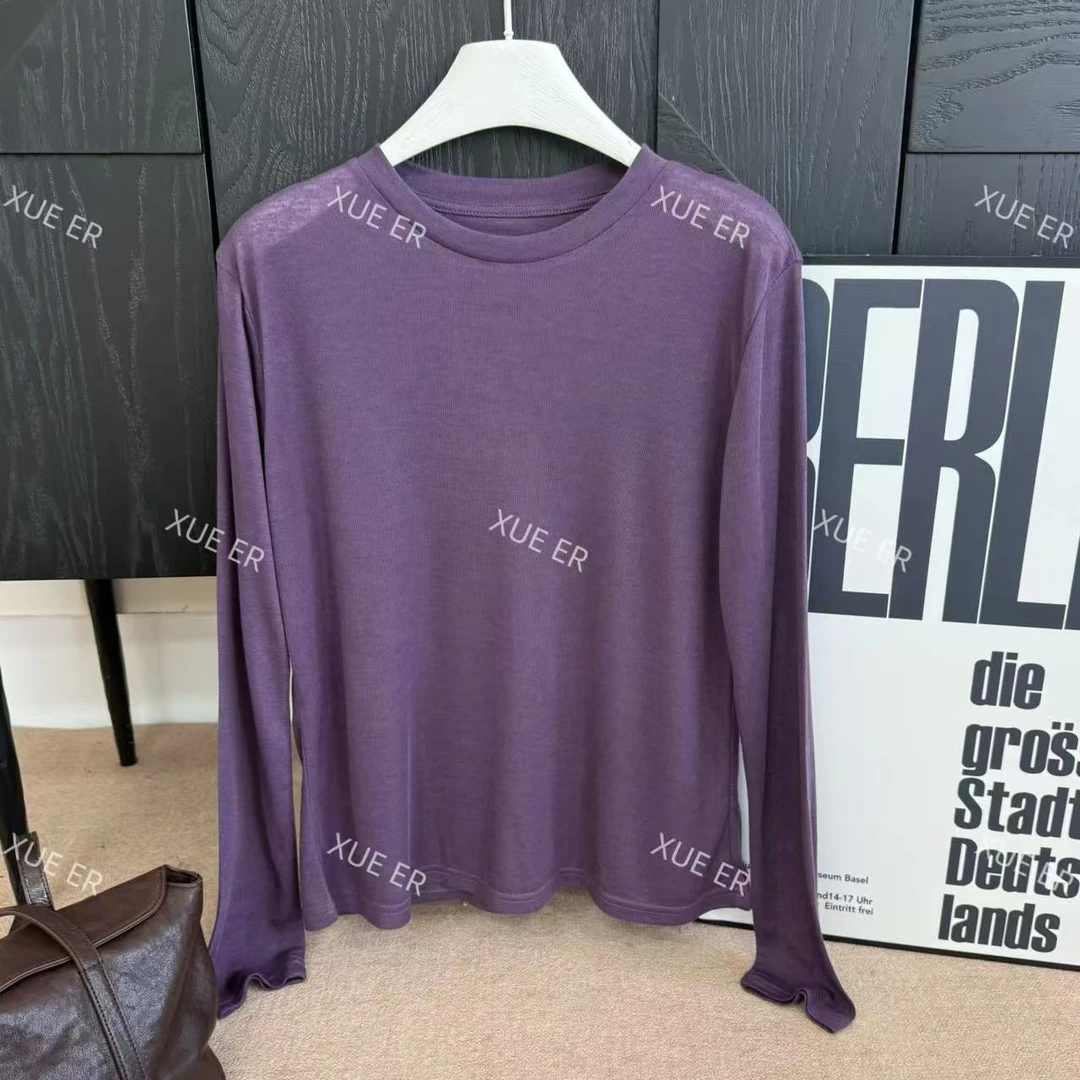 雪儿 X1668百搭四季款自留多色面膜T长袖打底T恤上衣