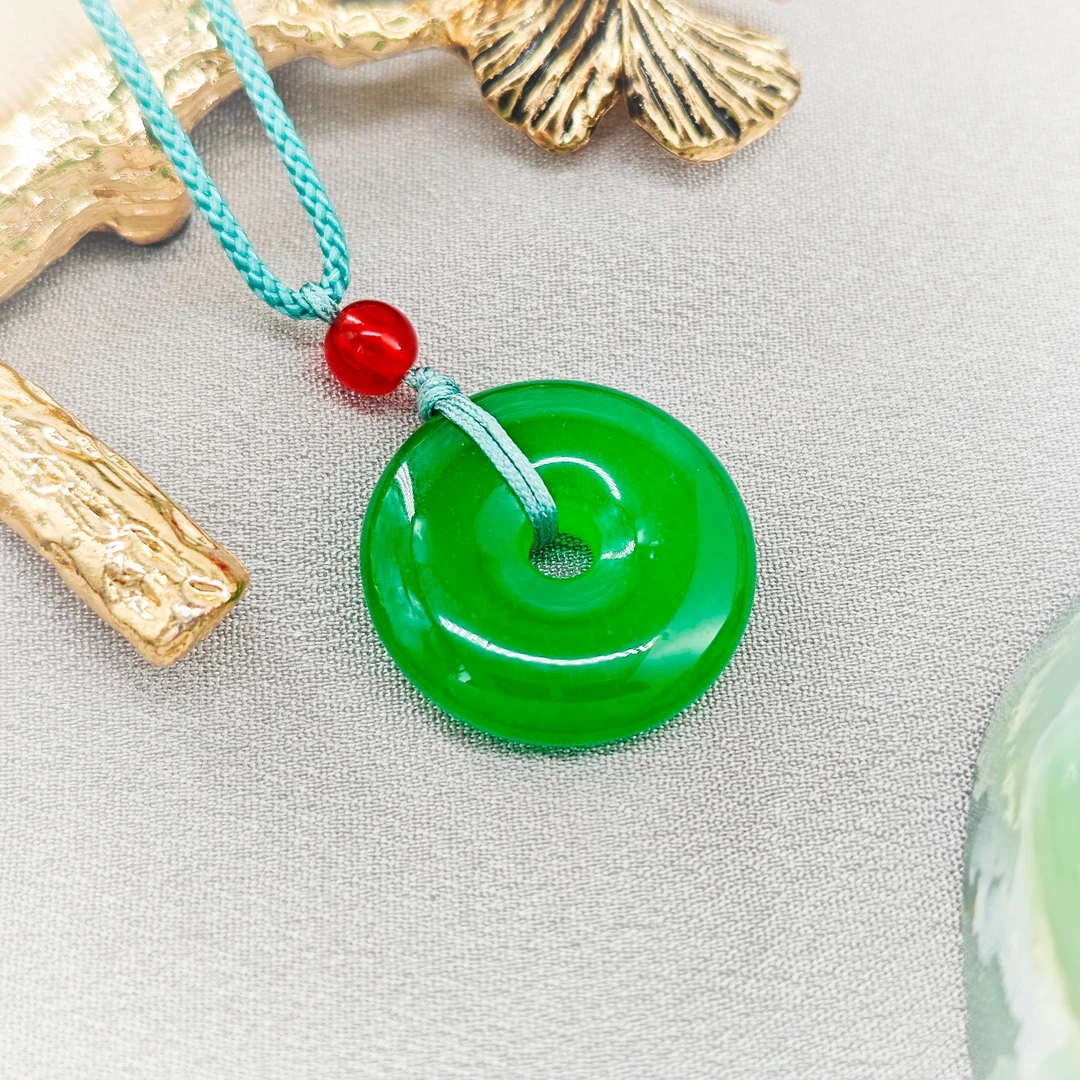 玉髓满绿平安扣/NYXF-YSDZ-115（多样性发货）