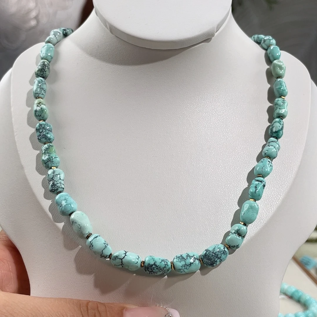 绿松石未镶嵌菜籽随行锁骨