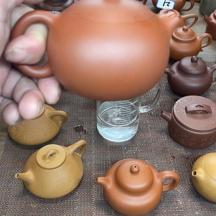 紫砂茶壶一****?原矿台西红皮龙西施