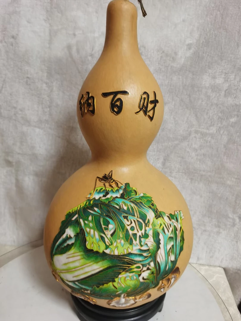 国风家居装饰高档手工艺品掐丝珐琅工艺葫芦摆设黄色客厅风水摆件